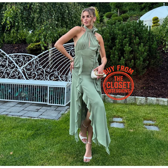 ZARA BLOGGER FAVE!!! Halter Neck Midi Dress NWT - Picture 13 of 16